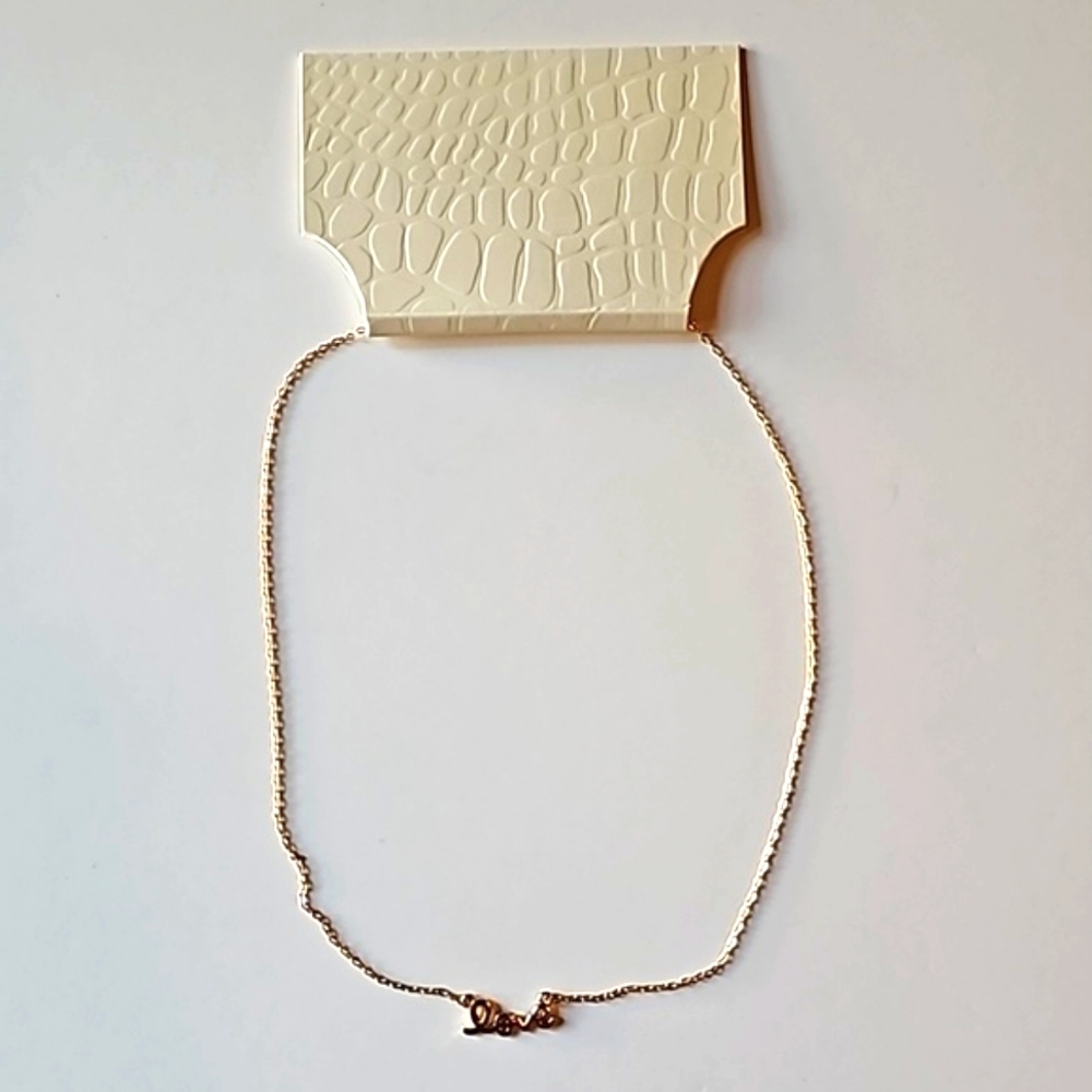 Dainty Gold "Love" Necklace 16 Inches